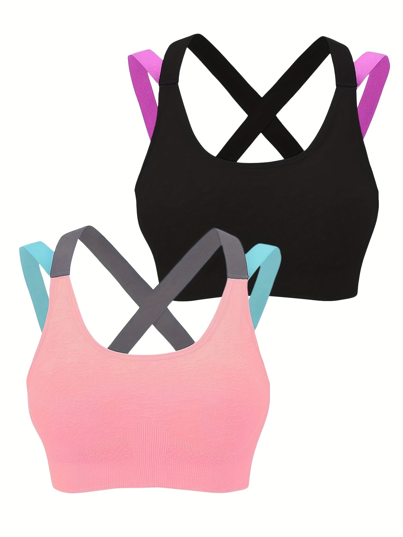 Comfortable and Supportive Seamless Mesh Cross Back Sport Bra for Yoga, Running, and Fitness - Breathable & Moisture-Wicking - For Women - Ideal for High-Impact Activities - Great Gift for Fitness Enthusiasts