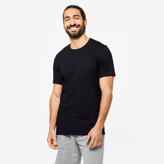 Lotus Prayer Classic Slim Fit Black T-Shirt - Your Go-To for Everyday Style