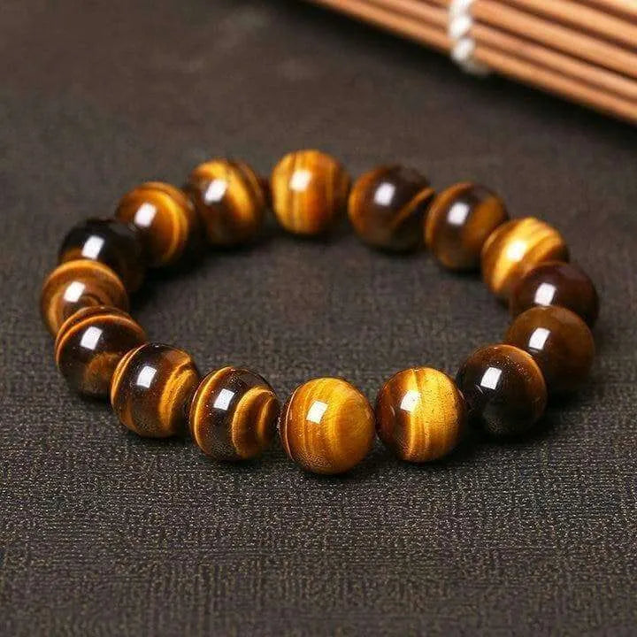 Natural Tiger Eye Stone Beads Bracelet