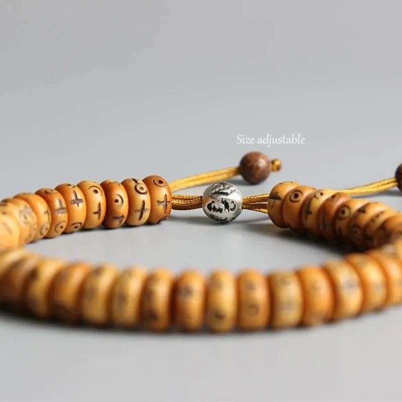 Tibetan Buddhist Yak Bone Beads Bracelet