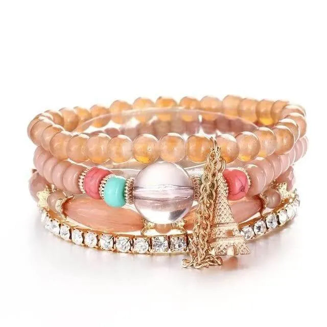 Bohemian Crystal Beads Bracelet Set