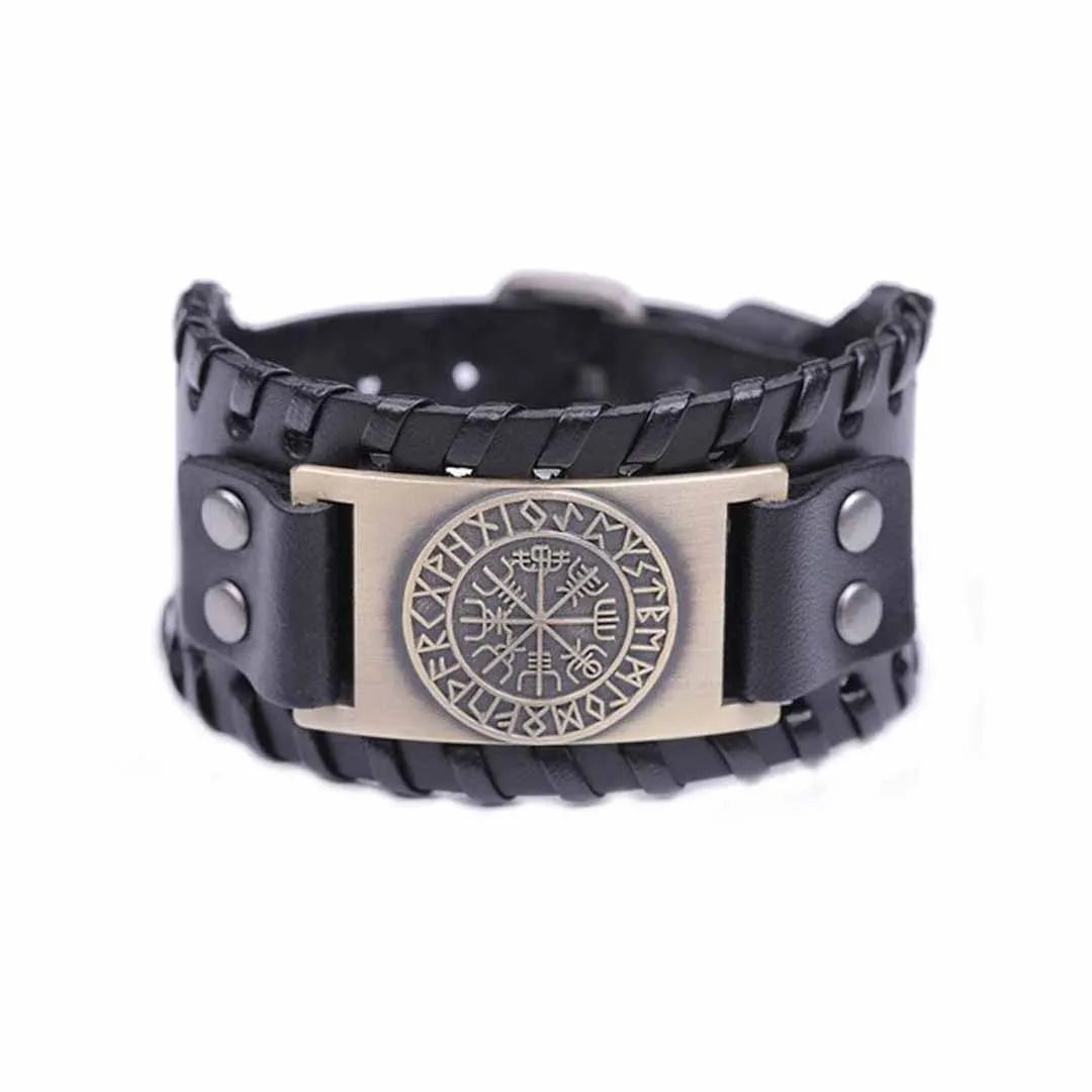 Compass Viking Bracelet Lotus Prayer