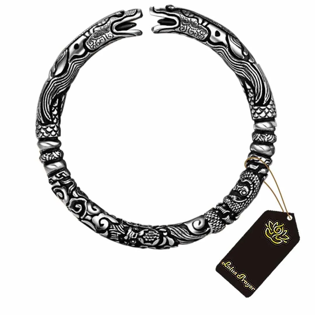 Dragon Head Silver Bracelet