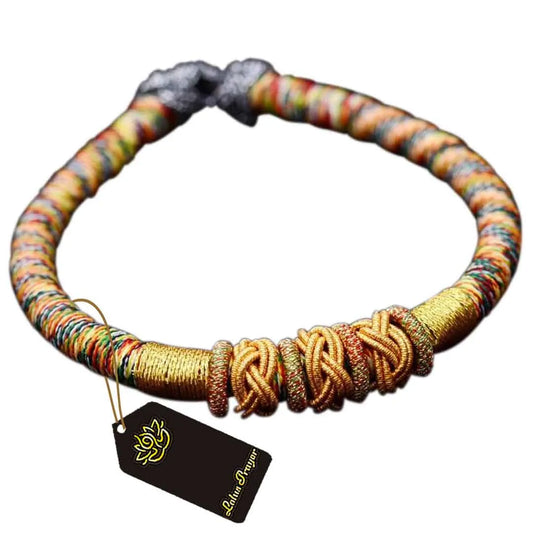Hand Knotted Tibetan Pineapple Auspicious Bracelet