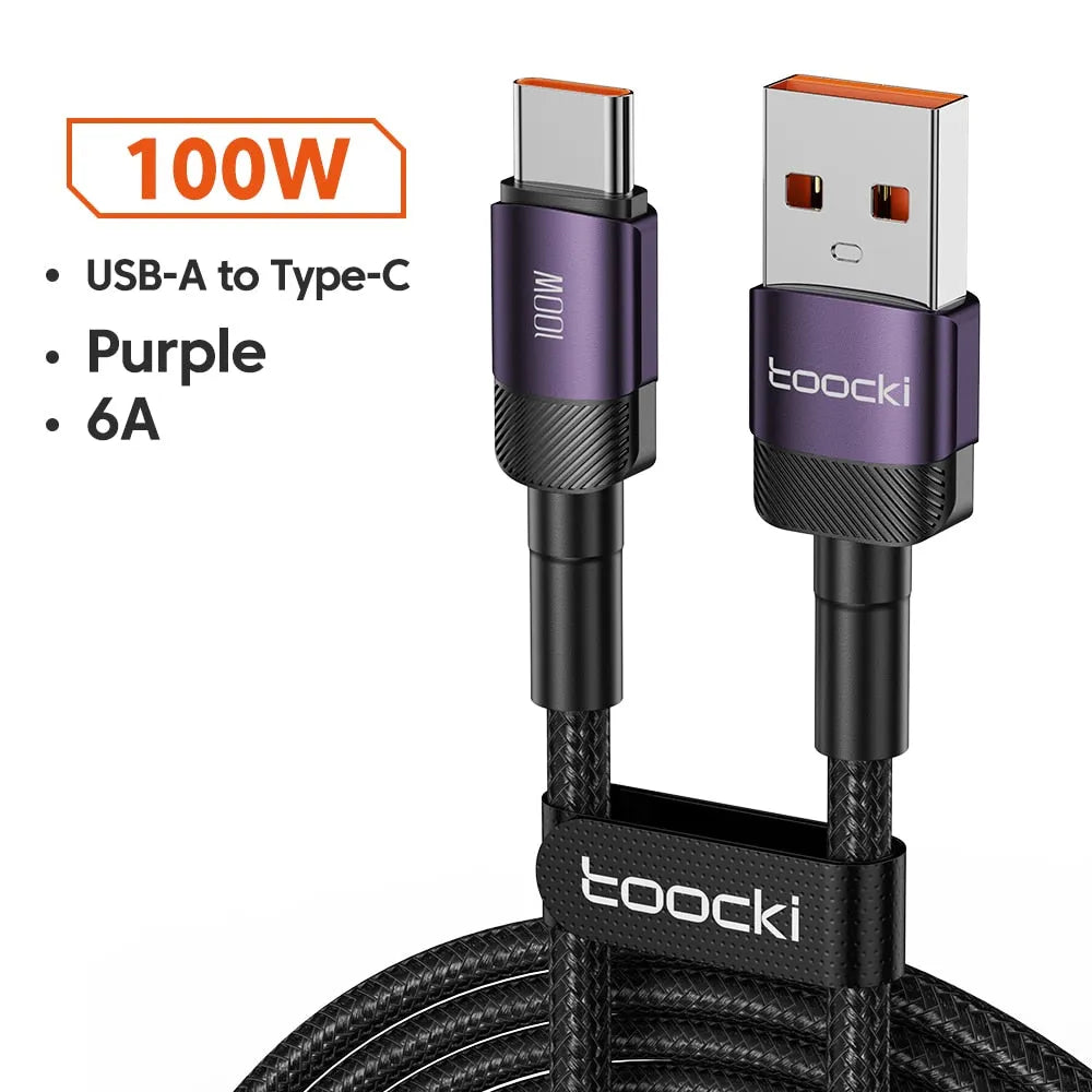 Toocki 6A USB Type C Cable | Fast Charging Charger | USB C Data Cord Cable | Huawei Honor, Xiaomi Poco, Oneplus, Samsung | Lotus Prayer