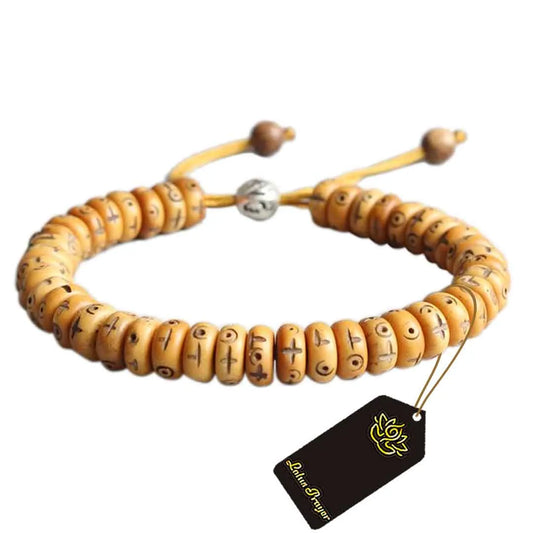 Tibetan Buddhist Yak Bone Beads Bracelet