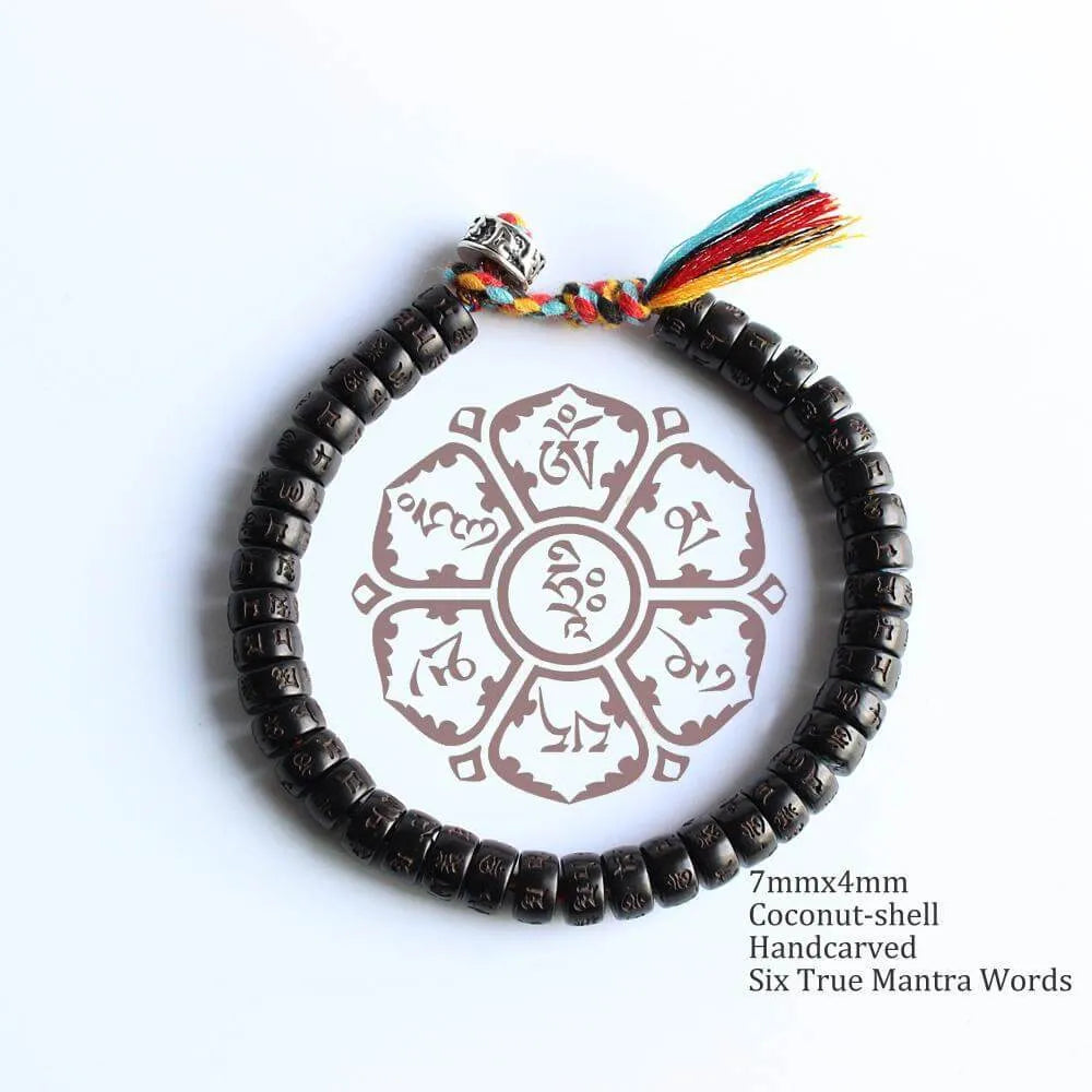 Tibetan Buddhist Six True Mantra Words Bracelet