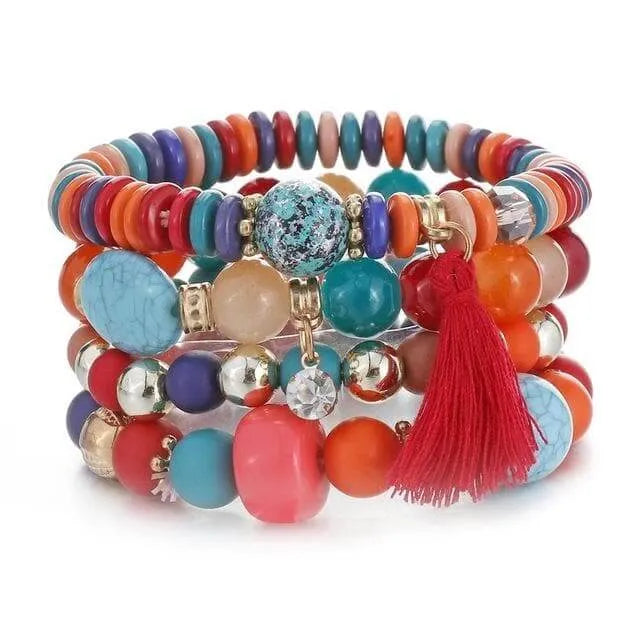 Bohemian Crystal Beads Bracelet Set