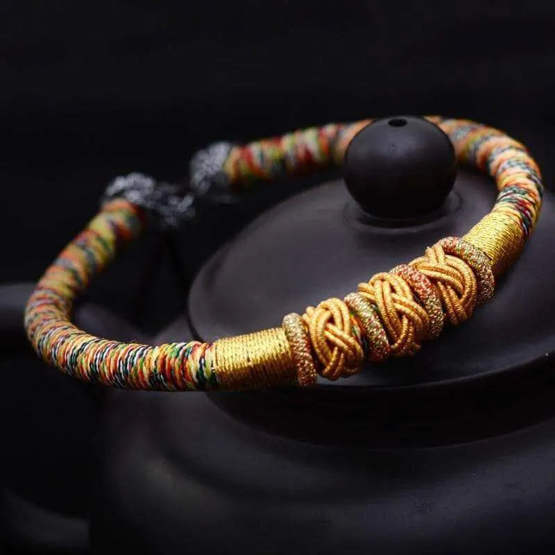 Hand Knotted Tibetan Pineapple Auspicious Bracelet