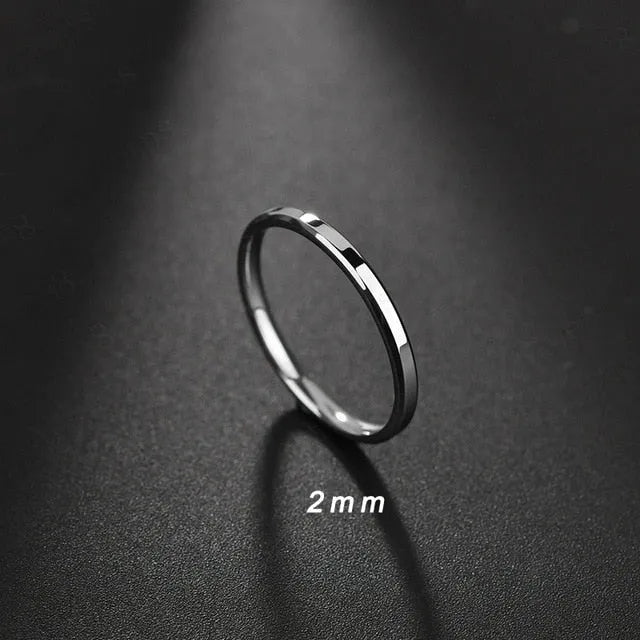 2020 6 مللي متر التيتانيوم الصلب الأسود خواتم الاصبع مجموعة للرجال الفضة مطلي خاتم للنساء مجوهرات ذهبية اللون خاتم الزواج الإناث